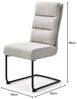 riess-ambiente Freischwinger COMFORT vintage hellgrau, Esszimmer · Webstoff · Metall · Industrial Design Bild 3