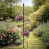 DanDiBo Rankhilfe Rankgitter Metall 145 cm Kletterhilfe Pflanzengitter Kletterpflanzen Erdspieß Bodenstecker 2 Halter Blumenhalter Ranksäule Bild 3