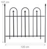 Relaxdays Gartenzaun Metall 4er Set GOTH Bild 4
