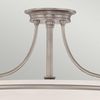 Deckenleuchte, Metall Glas, Nickel, 4 Flammig, D 53,3 cm Bild 2