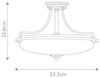 Deckenleuchte, Metall Glas, Nickel, 4 Flammig, D 53,3 cm Bild 5