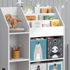 Kinderregal Luigi Weiß 100.4 x 114.2 cm mit 4 Faltboxen (grau) Vicco Bild 5
