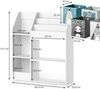 Kinderregal Luigi Weiß 100.4 x 114.2 cm mit 4 Faltboxen (grau) Vicco Bild 3