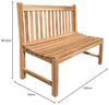 LEX 'Premium Teak' Gartenbank nachhaltig, natur, 120cm Bild 2