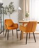 Esszimmerstuhl 2er Set WELLSTON Samtstoff Orange Bild 2