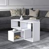 Dmora Modulares Modul bestehend aus zwei Teilen, um Wohnzimmer-TV-Ständer zu erstellen - Bücherregal-Tisch, 130 x 25 x 50 cm, weiße Farbe Bild 4