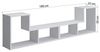 Dmora Modulares Modul bestehend aus zwei Teilen, um Wohnzimmer-TV-Ständer zu erstellen - Bücherregal-Tisch, 130 x 25 x 50 cm, weiße Farbe Bild 2