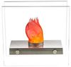 LED Tischlampe Tischfeuer Tischkamin für Wohnzimmer Glas silber Deko 93101 Bild 5