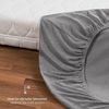 Blumtal® Frottee Spannbettlaken - Kuschelig weiches Bettlaken 160x200 cm, Oeko-Tex 100 Zertifiziert, bis 22cm Matratzenhöhe, Grau Bild 5