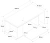 Beistelltisch Österåker 100x47,5x40 cm Holzoptik/Weiß [en. casa] Bild 3