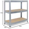 shelfplaza PRO 100x120x50 cm Schwerlastregal in grau-verzinkt mit 3 Böden und 200 kg Traglast pro Boden Bild 2