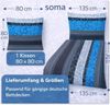 soma Biber Bettwäsche 2 teilig Bettbezug 135 x 200 cm Kopfkissenbezug 80 x 80 cm Borde Petrol Bild 5