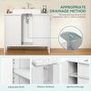 YITAHOME Waschbeckenunterschrank, Standwaschbecken Schrank mit 2 Türen, Waschtisch mit Ablage, Waschbeckenunterschrank mit U-Ausschnitt, Weiß Bild 4