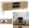 HOME DECO FACTORY, HD0088, Niedriges TV-Gerät, Modell Klaus, Natural Crush Collection, Zeitgenössische Möbel, Möbel, TV-Gerät, 117 x 48 x 40 cm, Braun Bild 2
