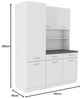 Buffet Küche 'Mario 150 cm' Spanplatte Weiß Matt, 150 x 200 x 60 cm Bild 2