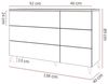 Lookway Kommode AURORA 6S in Kaschmir mit goldener Leiste, Breite: 138 cm Bild 3