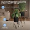 ML-DESIGN Blumenständer Pflanzenständer Set aus Metall Pflanztopf Deko Blumenhocker (2 St), Blumentopfständer Schwarz Wetterfeste und robuste Blumentopfhalter Bild 2