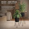 ML-DESIGN Blumenständer Pflanzenständer Set aus Metall Pflanztopf Deko Blumenhocker (2 St), Blumentopfständer Schwarz Wetterfeste und robuste Blumentopfhalter Bild 5