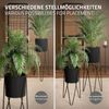 ML-DESIGN Blumenständer Pflanzenständer Set aus Metall Pflanztopf Deko Blumenhocker (2 St), Blumentopfständer Schwarz Wetterfeste und robuste Blumentopfhalter Bild 4