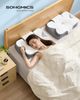 SONGMICS Kopfkissen, Kissen ergonomisch, Nackenkissen, höhenverstellbar, Schlafkissen, Memory Foam Kissen, für Seitenschläfer, Rückenschläfer & Bauchschläfer, wolkenweiß-taubengrau Bild 2
