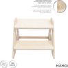 MAMOI® Kinder Tritthocker Zweistufig aus natürlichem Hol, Sicher und universell Kinderschemel 2 Stufen Bild 3