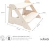 MAMOI® Kinder Tritthocker Zweistufig aus natürlichem Hol, Sicher und universell Kinderschemel 2 Stufen Bild 2