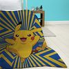 Kinderdecke Pokemon Go Pikatchu 160 x 200 cm weich und kuschelig Coral Fleecedecke, BERONAGE Bild 4