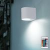 RGB LED Außenwandleuchte, Aluminium weiß, H 9,2 cm Bild 2