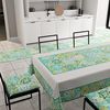 PETTI Artigiani Italiani - Tischdecke, schmutzabweisend, rechteckig, für Küchentisch, geometrisches Design, Vietri Grün, Wassergrün, X18, Sitzer (140x360 cm), 100% Made in Italy Bild 4
