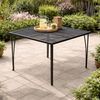 DEGAMO Gartentisch CLASSIC, 100x100cm, stabiles Stahlgestell, Tischplatte Streckmetall anthrazit Bild 2