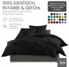 Bettwaesche-mit-Stil Mako-Satin Spannbettlaken schwarz 100x200cm Höhe 5-10cm Bild 4