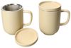 Ritzenhoff & Breker Becher Ritzenhoff 2x Jasper Vanille Teebecher mit Teesieb & Deckel 300ml, Steingut Bild 2