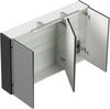 Spiegelschrank 100cm inkl. Design LED-Lampe und Glasböden schwarz : Schwarz Bild 5