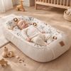 Babynestchen Neugeborene – Nestchen Baby aus Waffel Baumwolle & Baumwollstoff – Babynest für Babybett & Kinderbett – Baby Kokon Tragbar – OEKO-TEX zertifiziert – Zubehör für Babybett - ZOO und Sand Bild 2