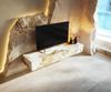 Lowboard Cuor 150 cm Keramik Minas Melange Weiß-Beige 1 Klappe 1 Schubfach Schwebend Bild 5