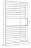 Skraut Home | Bücherregal Bibliothek | Bookshelf, Bookcase | 110 x 186 x 25 cm | Wohnzimmer, Esszimmer, Büro | Aufbewahrungsregal | Moderner Stil | Eiche Schwarz Bild 3