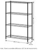 Furinno Wayar 4-stufiges Lagerregal aus Metall, 92 x 36 x 134 cm, Schwarz Bild 2