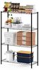 Furinno Wayar 4-stufiges Lagerregal aus Metall, 92 x 36 x 134 cm, Schwarz Bild 5