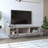 Dmora - Fernsehschrank Malina, Ständer für Wohnzimmerfernseher, Niedriges Wohnzimmer-Sideboard, TV-Ständerbasis, 150x36 h44 cm, Beige Bild 4