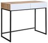 Vente-unique - CEVANIA Büromöbel Holz, Platte BeigeWeiß - B 42 cm x H 75 cm x L 90 cm Bild 1