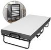 DICTAC Klappbett 90x200 cm Erwachsene Gästebett Klappbar mit ca. 13CM Dicke Gedächtnisschaum Matratze Faltbare Metallbett stabil Mit Rrollen leicht zu tragen und Zusammenzubauen bis 200kg belastbar Bild 2