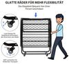 DICTAC Klappbett 90x200 cm Erwachsene Gästebett Klappbar mit ca. 13CM Dicke Gedächtnisschaum Matratze Faltbare Metallbett stabil Mit Rrollen leicht zu tragen und Zusammenzubauen bis 200kg belastbar Bild 4