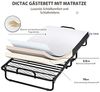 DICTAC Klappbett 90x200 cm Erwachsene Gästebett Klappbar mit ca. 13CM Dicke Gedächtnisschaum Matratze Faltbare Metallbett stabil Mit Rrollen leicht zu tragen und Zusammenzubauen bis 200kg belastbar Bild 3