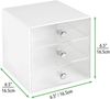 Organizer Schubladenbox Aufbewahrungsbox 3 Schubladen mDesign transparent/weiß Bild 2