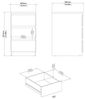Dmora - Kommode Ameline, Mehrzweckkommode, Schlafzimmerkommode, Schrank mit Schubladen, 50x40 h70 cm, helle Eiche Bild 2