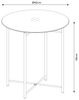 Beistelltisch Ödeshög mit Glasplatte 45xØ42cm Schwarz [en. casa] Bild 2