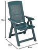 PROGARDEN Klappsessel Tampa 50x44x111 cm grün Kunststoff Gartenstuhl Klappstuhl Bild 2
