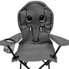 Mojawo Klappstuhl Kinder Anglersessel Dunkelgrau mit Getränkehalter und Tasche Elefant Bild 5