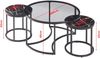 Couchtisch 2er Set Kokkola Rauchglas/Marmoroptik, schwarz [en. casa] Bild 2