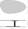 Couchtisch Edge Oval 140x75 cm Eiche Natur Runde Kante Vibany Metall Schwarz Bild 3